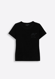 East Vibe black T-shirt on plain background – East Vibe